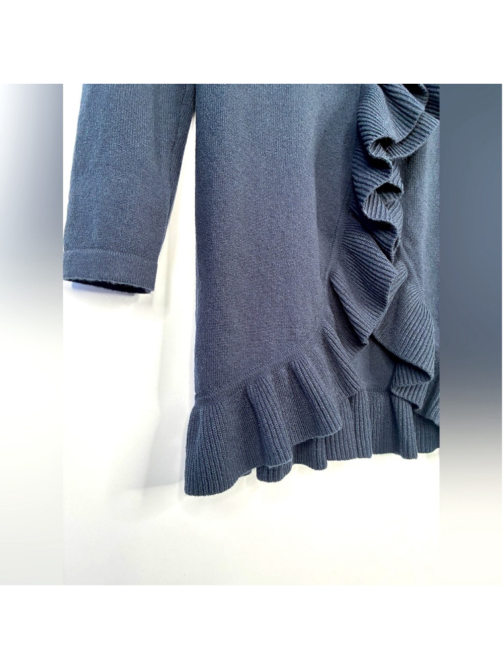 Lilly Pulitzer Navy waterfall 100% cashmere cardigan size s #0042 - Picture 10 of 15